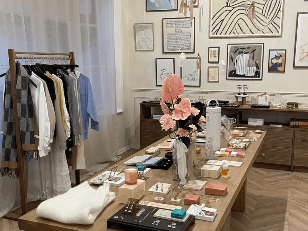 Julia Rouge interior of shop 
