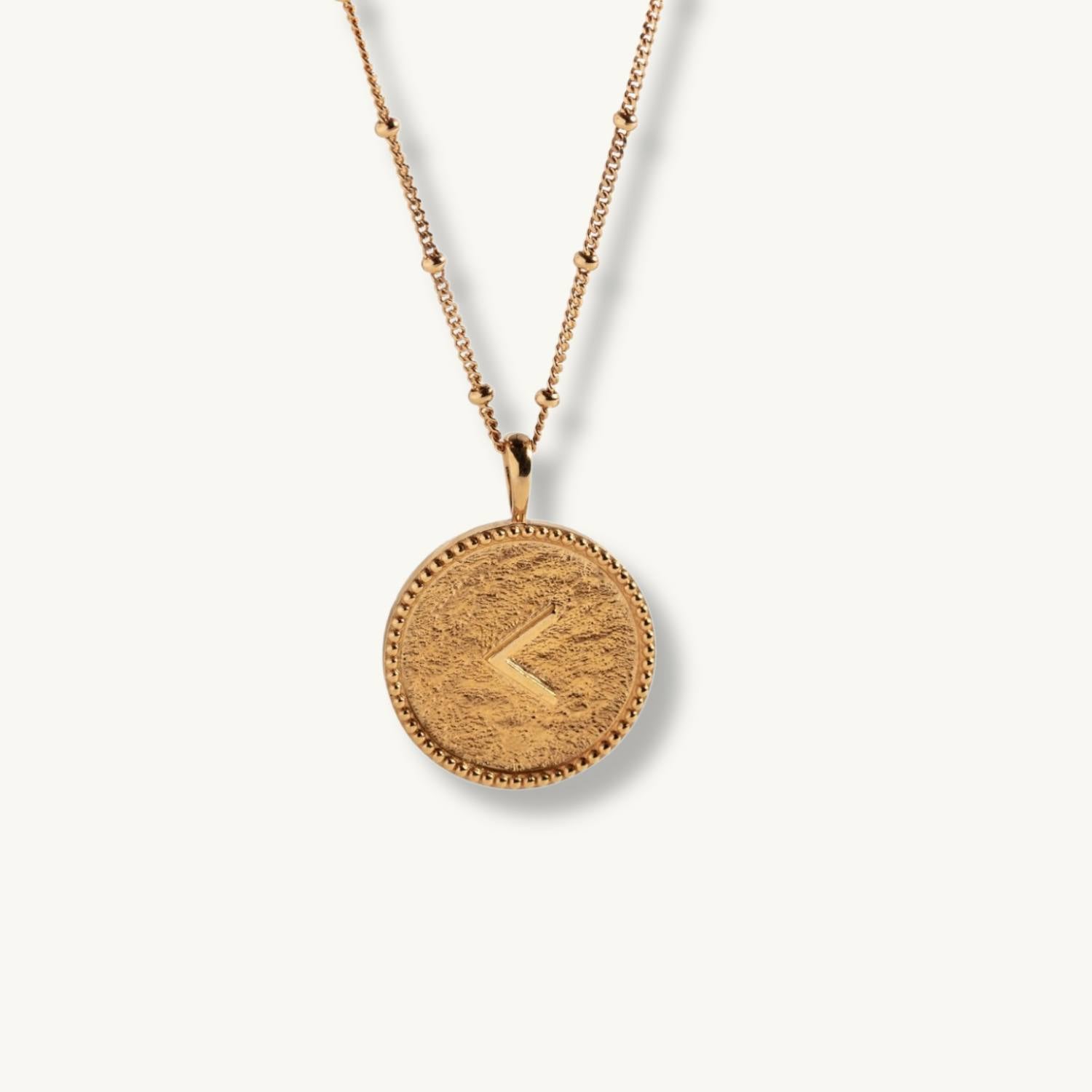 "Kind/Knowledge" Gold Coin Necklace
