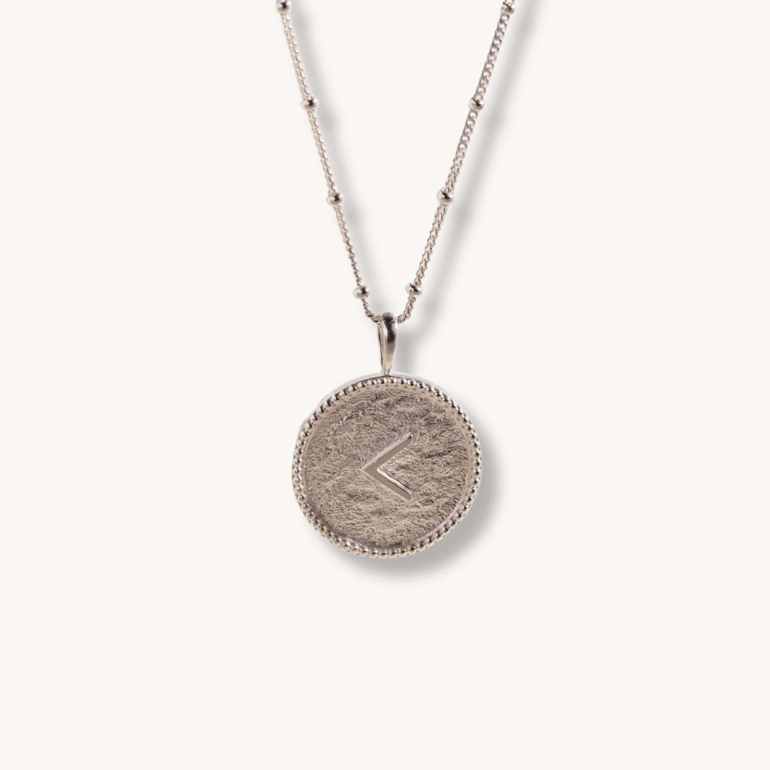 "Kind/Knowledge" Silver Coin Necklace