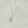 Lab-Grown Diamond Lichen Pendant Silver Necklace