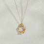 Lab-Grown Diamond Gold Circle Necklace (Small)