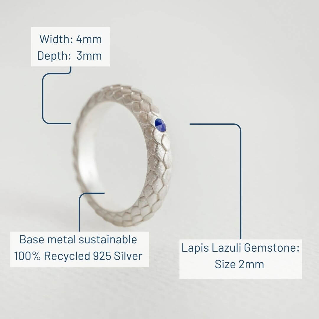 Lapis Lazuli Art Deco Silver Ring