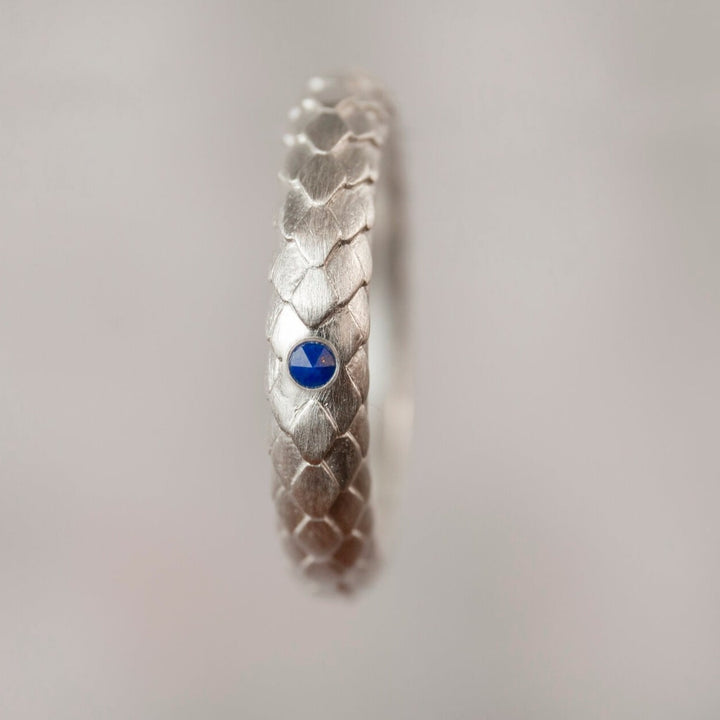 Art Deco Silver Lapis Lazuli Ring 