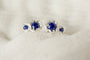 Lapis Lazuli Silver Climber Stud Earrings
