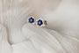 Lapis Lazuli Silver Lichen Stud Earrings