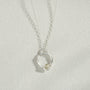 Moonstone Silver Circle Necklace (Small)