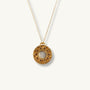 Mother of Pearl Gold Geometric Disc Necklace