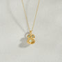 Opal Gold Lichen Pendant Necklace