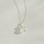 Opal Silver Lichen Pendant Necklace