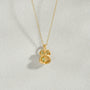 Peridot Gold Lichen Pendant Necklace