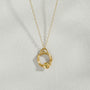 Peridot Gold Circle Necklace (Small)