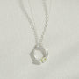 Peridot Silver Circle Necklace (Small)