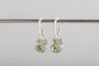 Peridot Silver Lichen Hoop Earrings