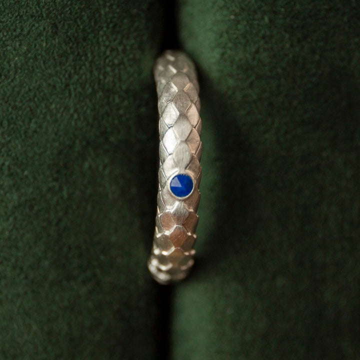 Art Deco Silver Lapis Lazuli Ring