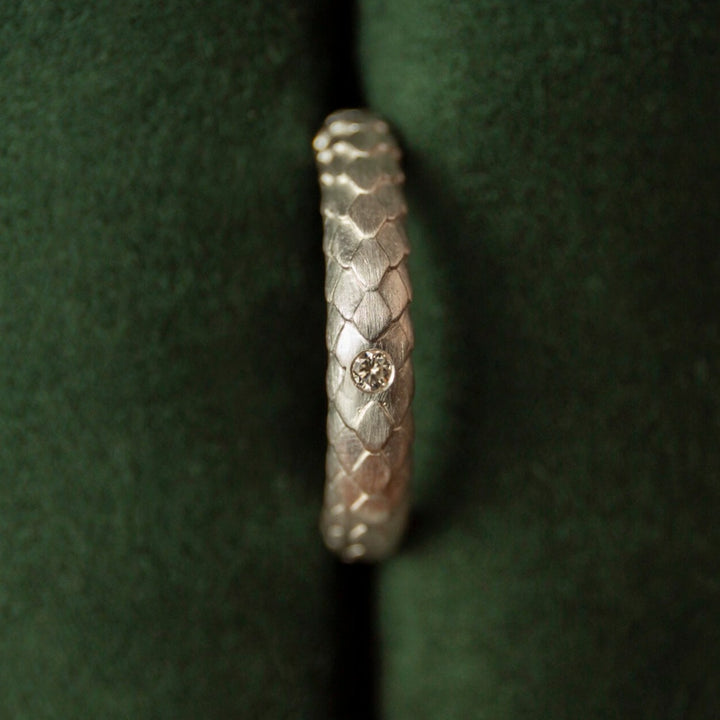 Art Deco Silver Diamond Ring 
