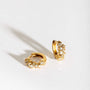 Galaxy Sparkly Gold Huggie Earrings