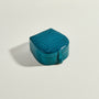 Teal Horseshoe Leather Jewellery Trinket Box