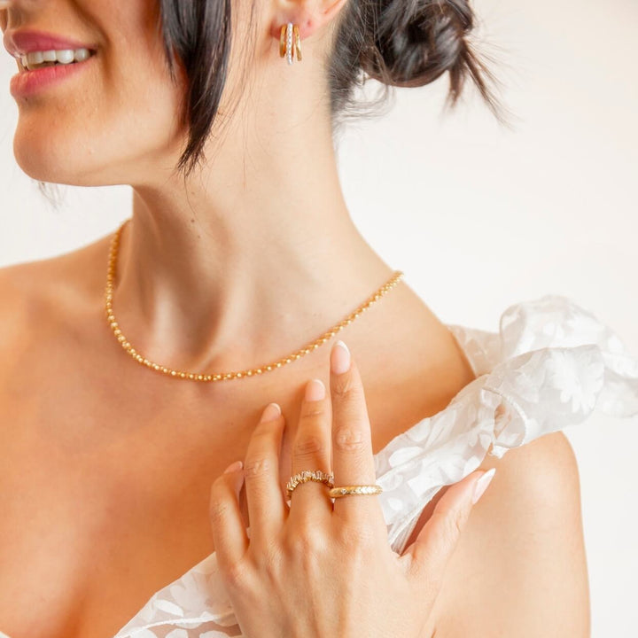 brides wears  Lab grown diamond and 14k gold vermeil art deco statement ring