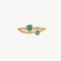 Twisted Branch Green Chalcedony Ring