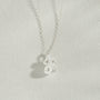 White Topaz Silver Lichen Pendant Necklace
