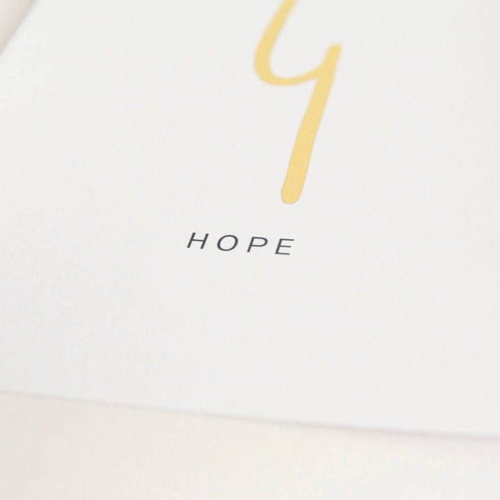 "Hope" Shorthand Slogan Art Print White (Unframed)