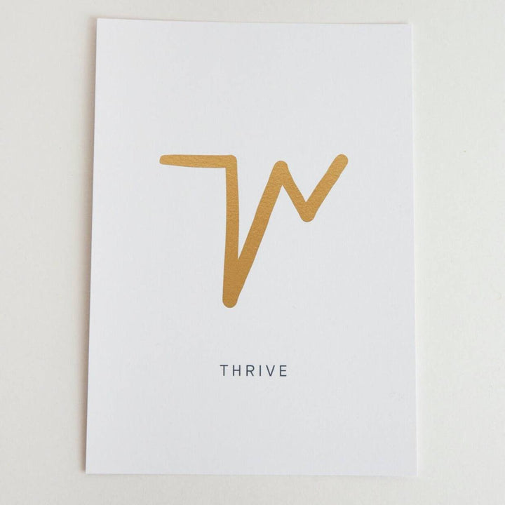 "Thrive" Shorthand Art Print - White