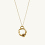 Amethyst Gold Circle Necklace (Small)