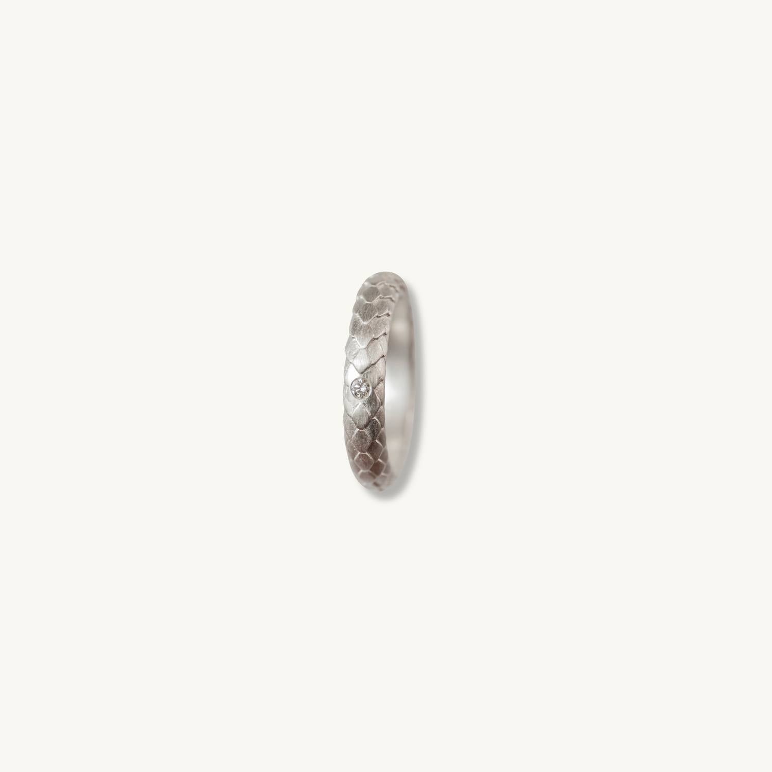 Lab-Grown Diamond Art Deco Silver Ring
