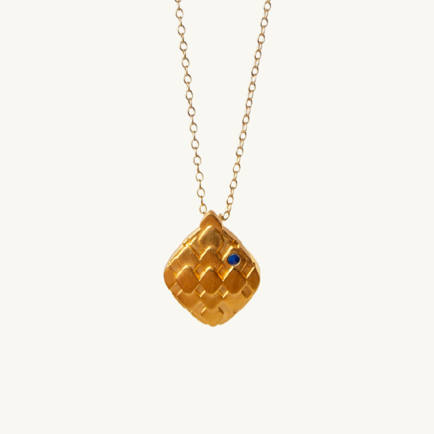 Art Deco Lapis Lazuli Gold Necklace