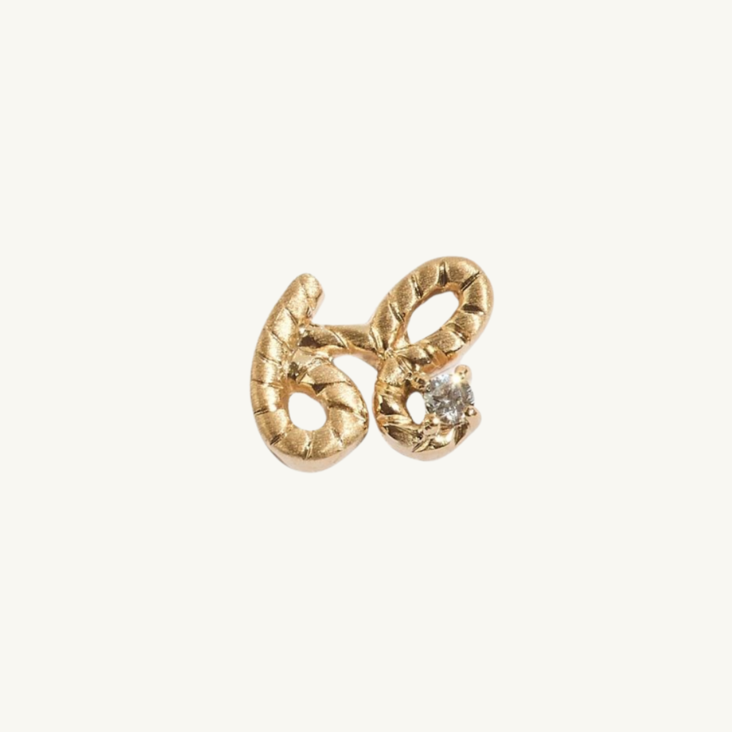 Beautiful Gold Shorthand Stud Earring