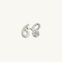Beautiful Silver Shorthand Stud Earring