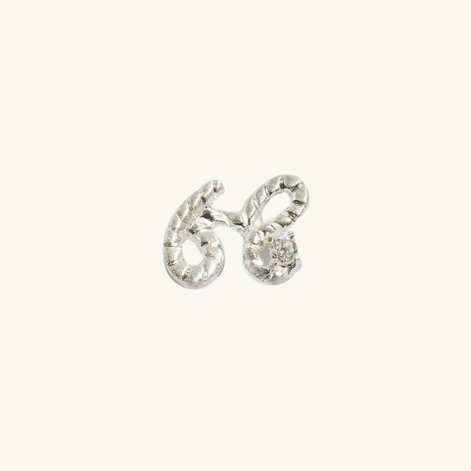 Beautiful Silver Shorthand Stud Earring