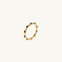 Black and Gold Studded Stacking Ring