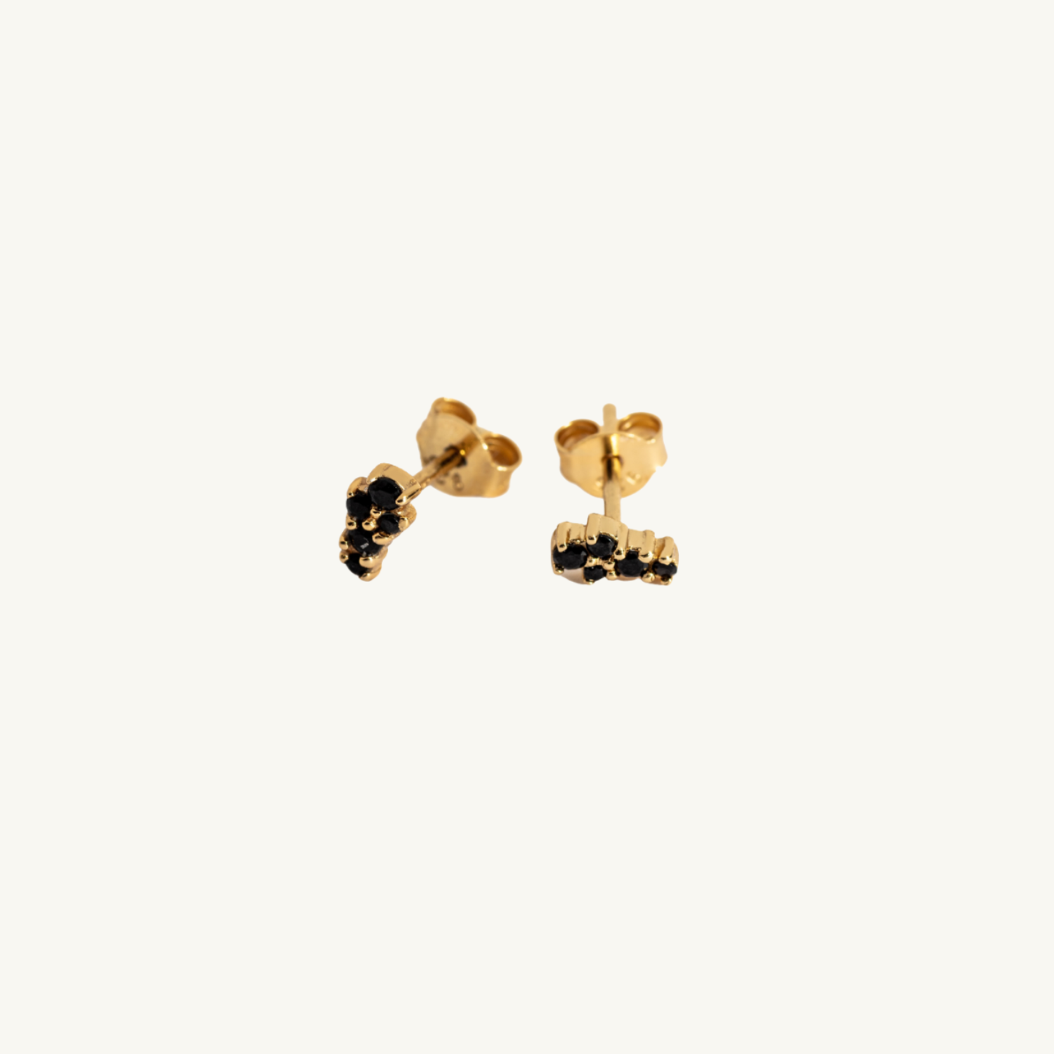 Black Gold Galaxy Mini Stud Earrings