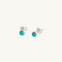 Blue Opal Silver Stud Earrings