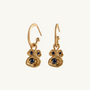 Sapphire Gold Lichen Hoop Earrings