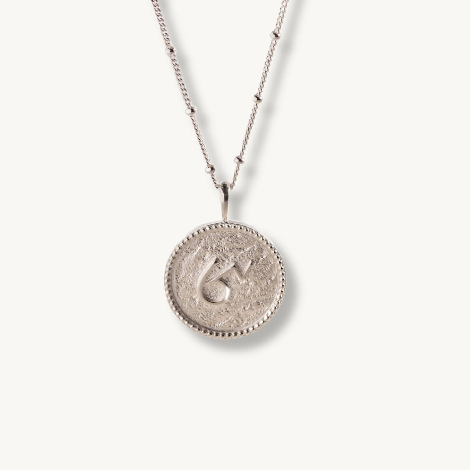Brave Silver Shorthand Coin Necklace