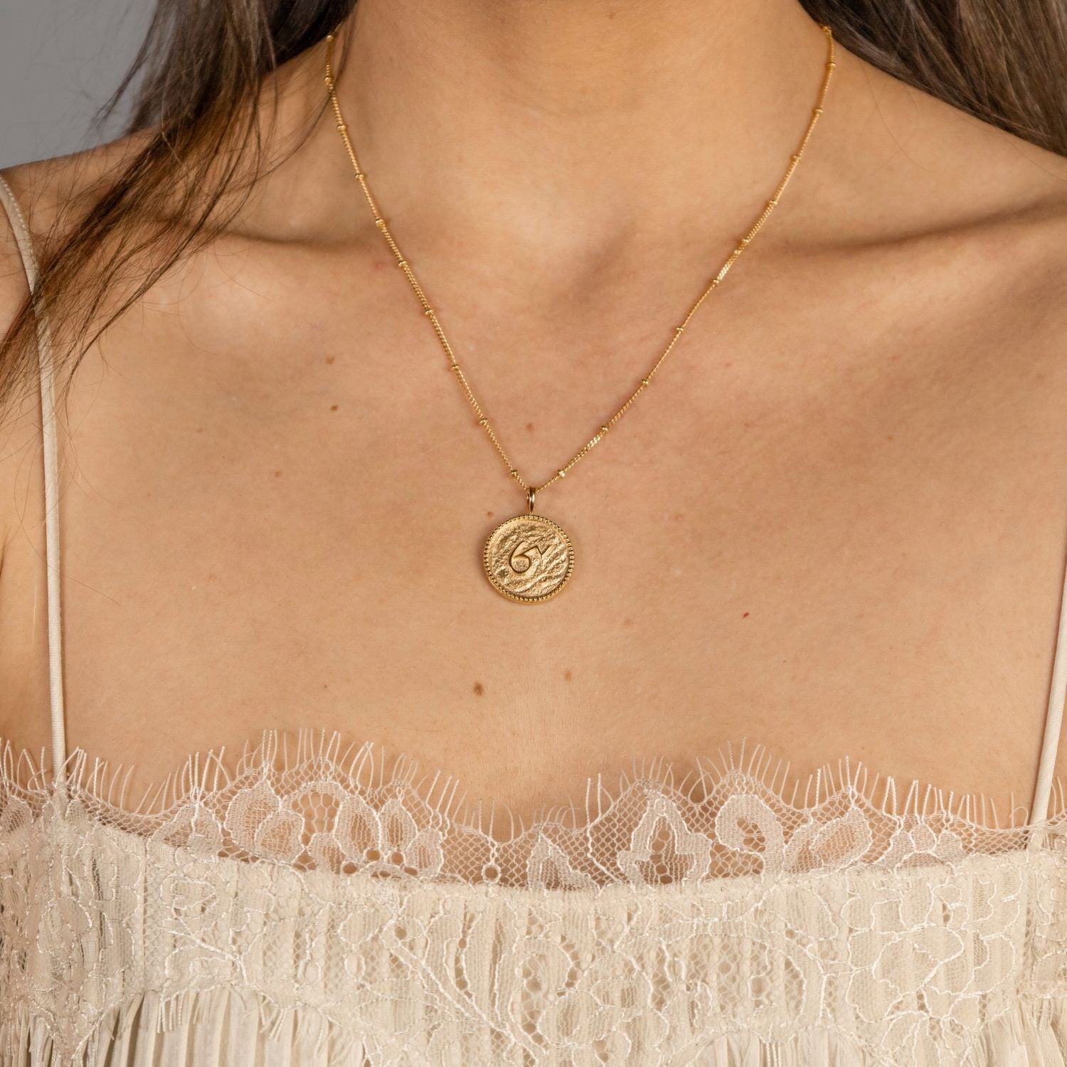 "Brave" Gold Coin Necklace