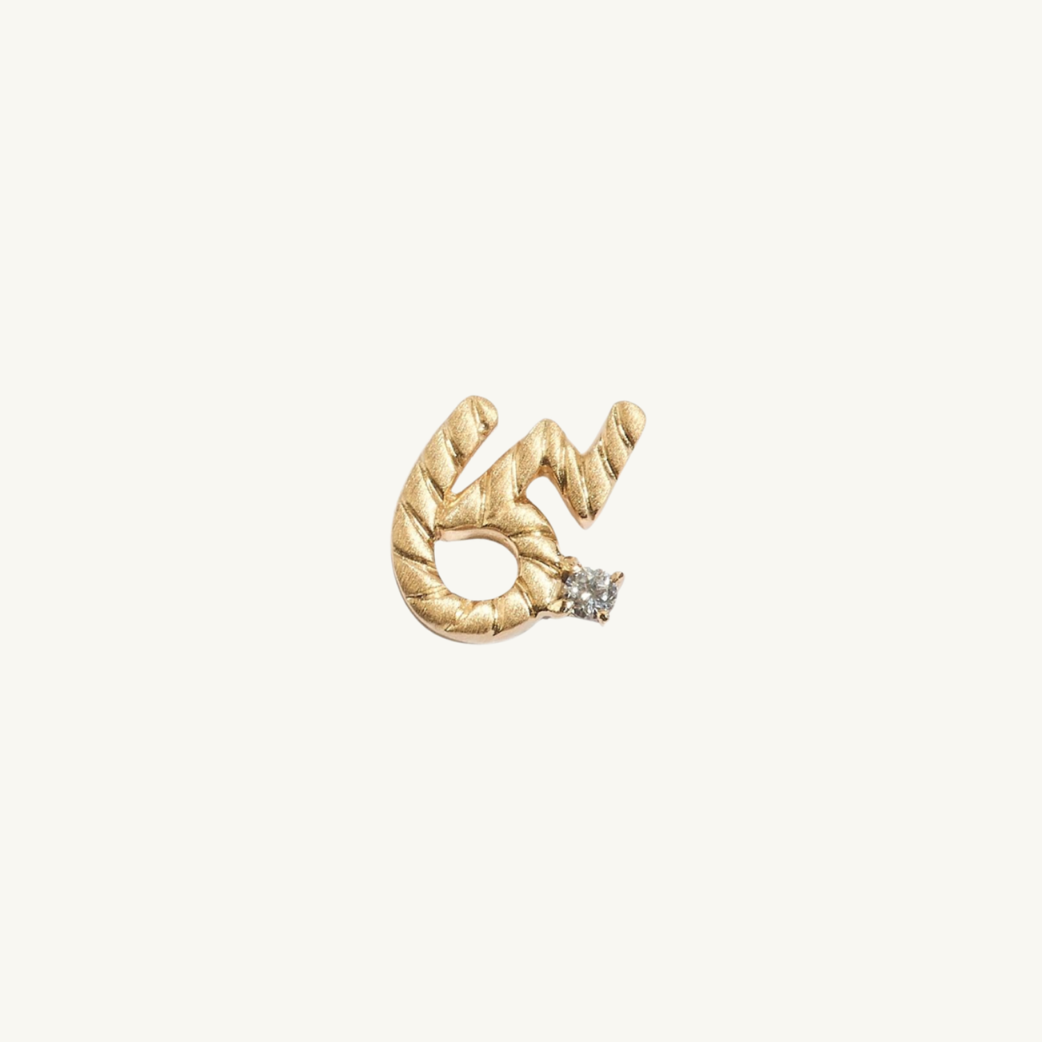Brave Gold Shorthand Stud Earring