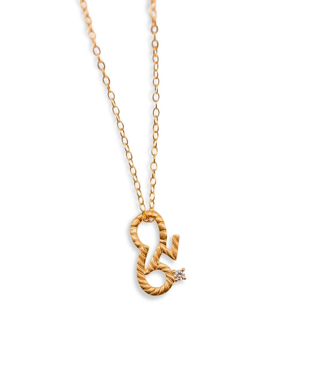 Brave Gold Shorthand Charm Necklace
