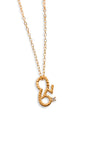 Brave Gold Shorthand Charm Necklace