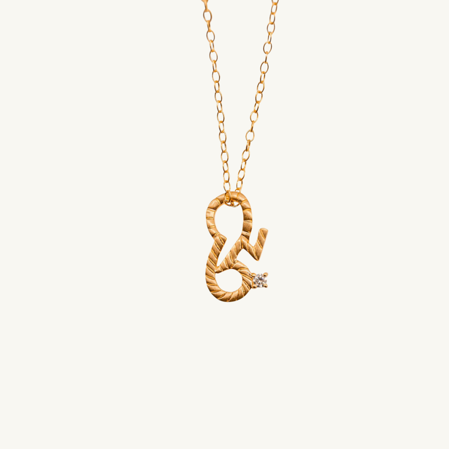 Brave Gold Shorthand Charm Necklace