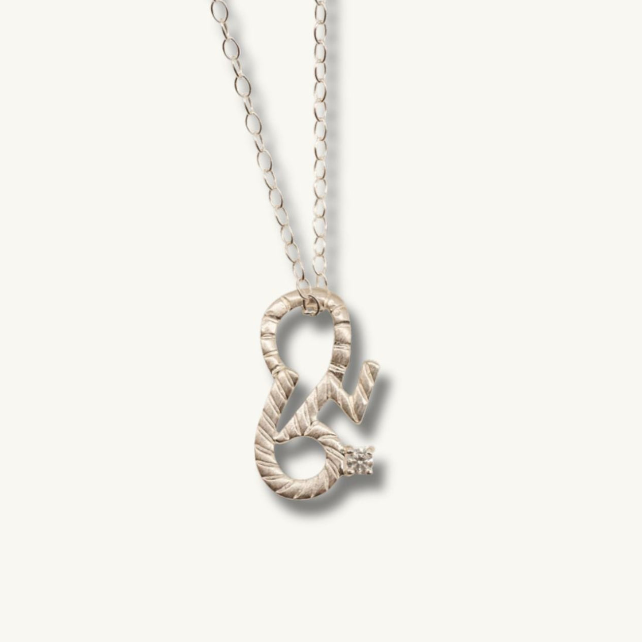 Brave Silver Shorthand Charm Necklace