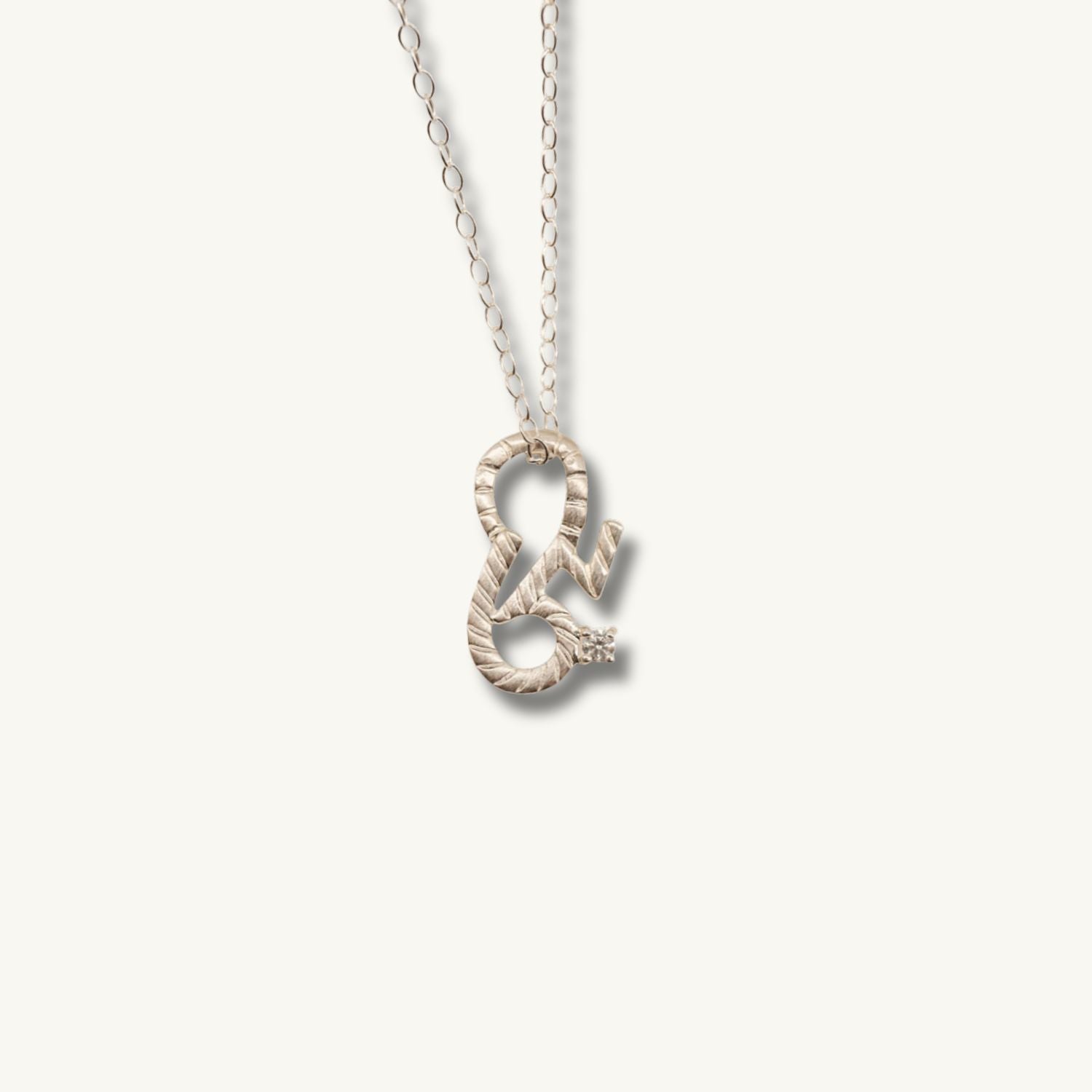 Brave Silver Shorthand Charm Necklace