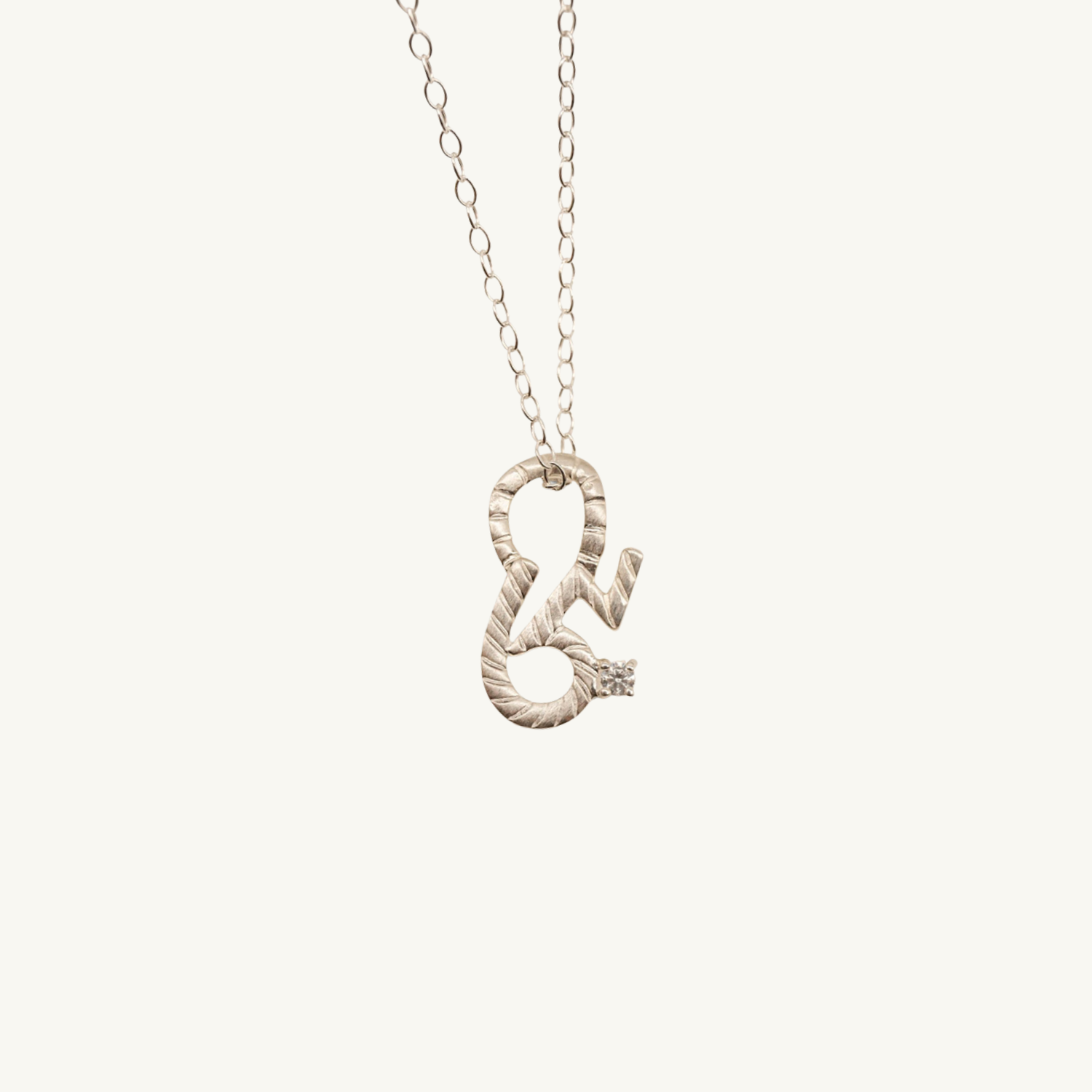 Brave Silver Shorthand Charm Necklace