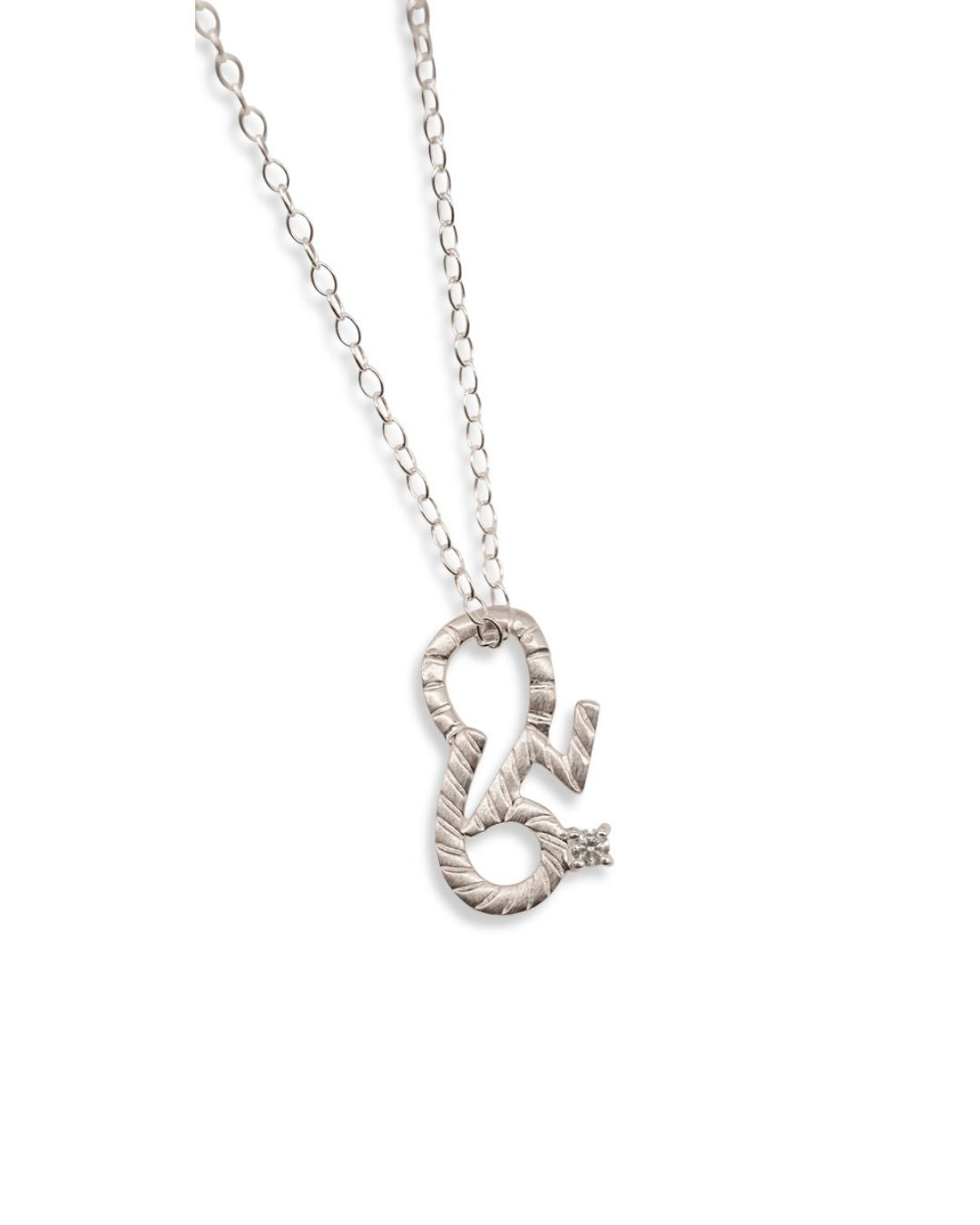 Brave Silver Shorthand Charm Necklace