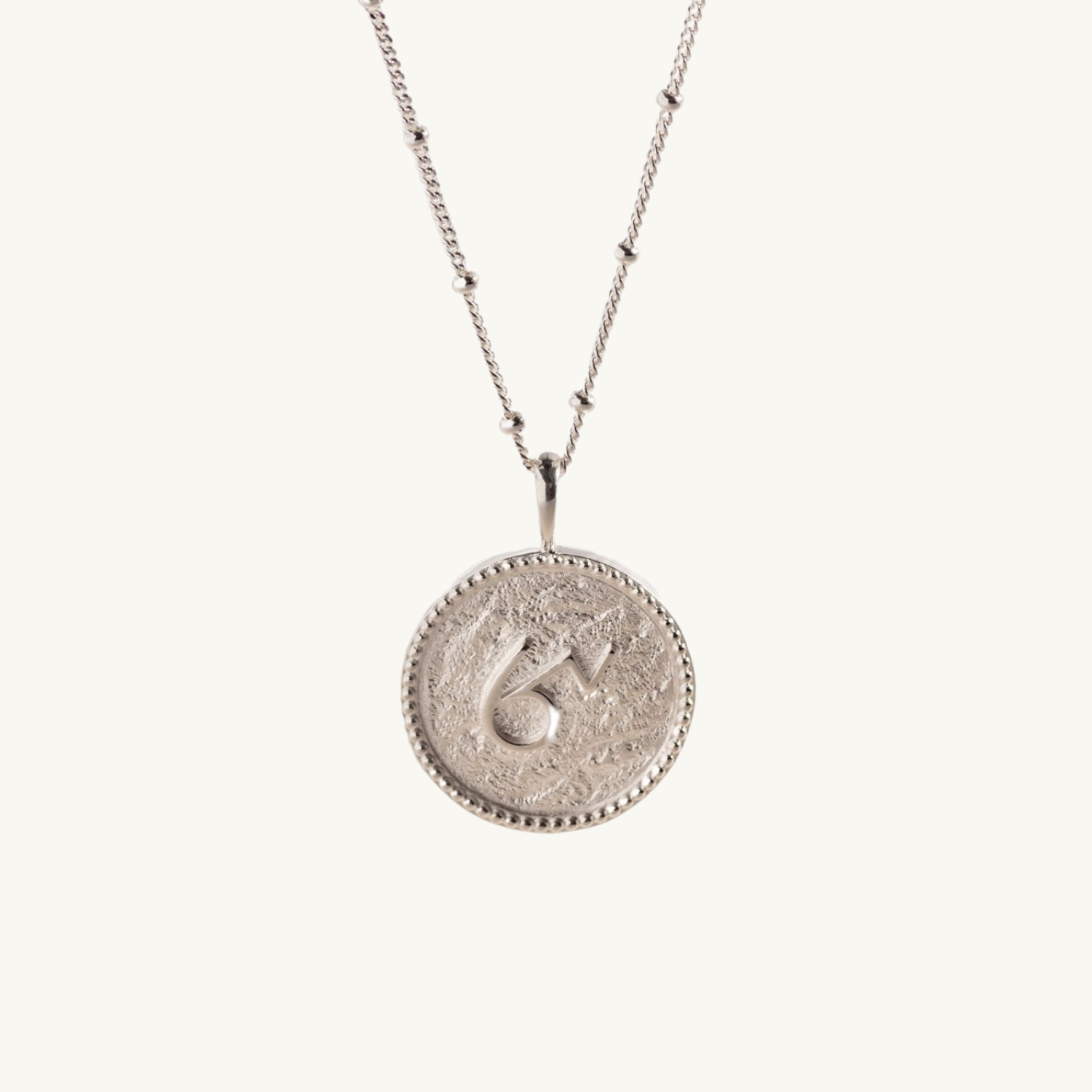 Brave Silver Shorthand Coin Necklace