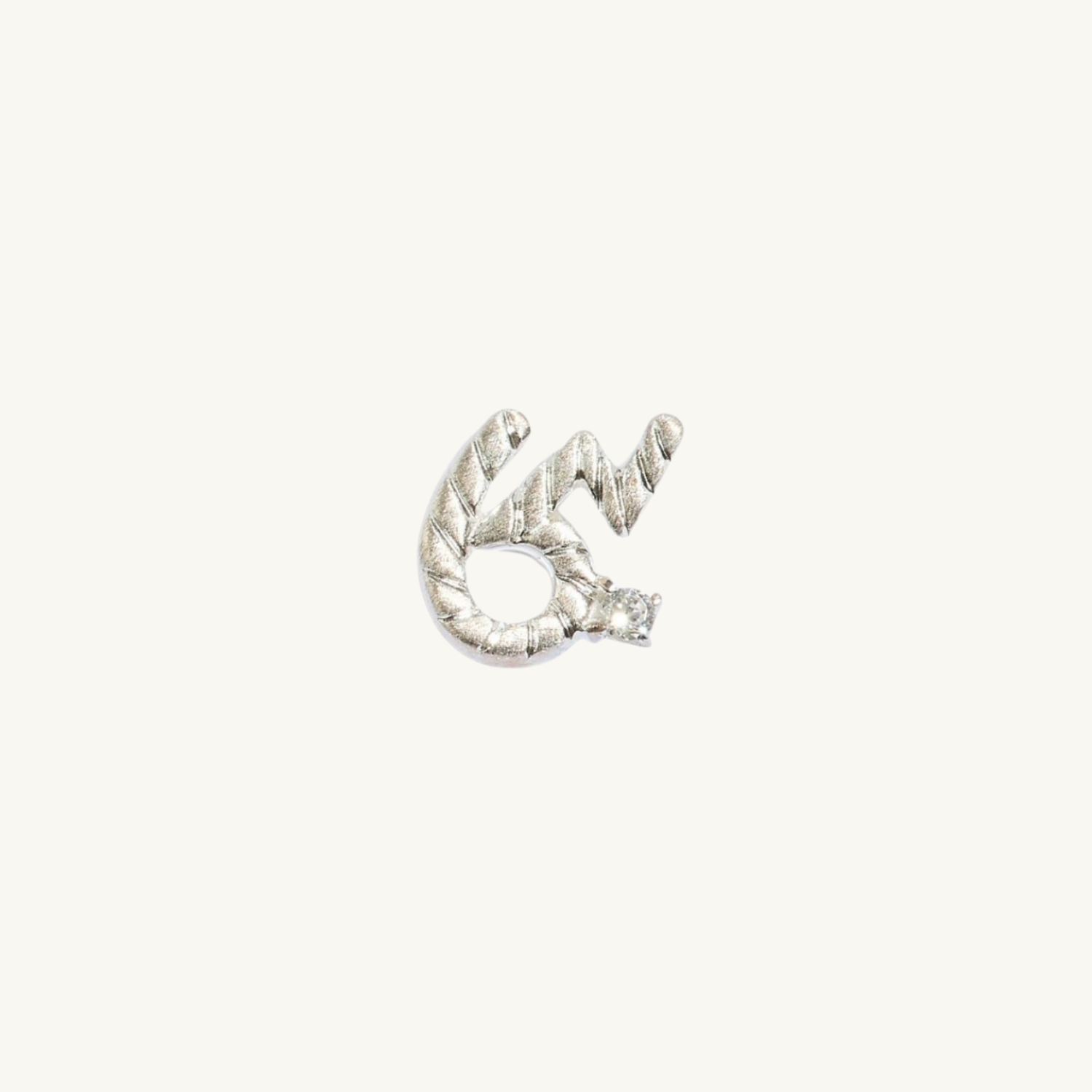 Brave Silver Shorthand Stud Earring
