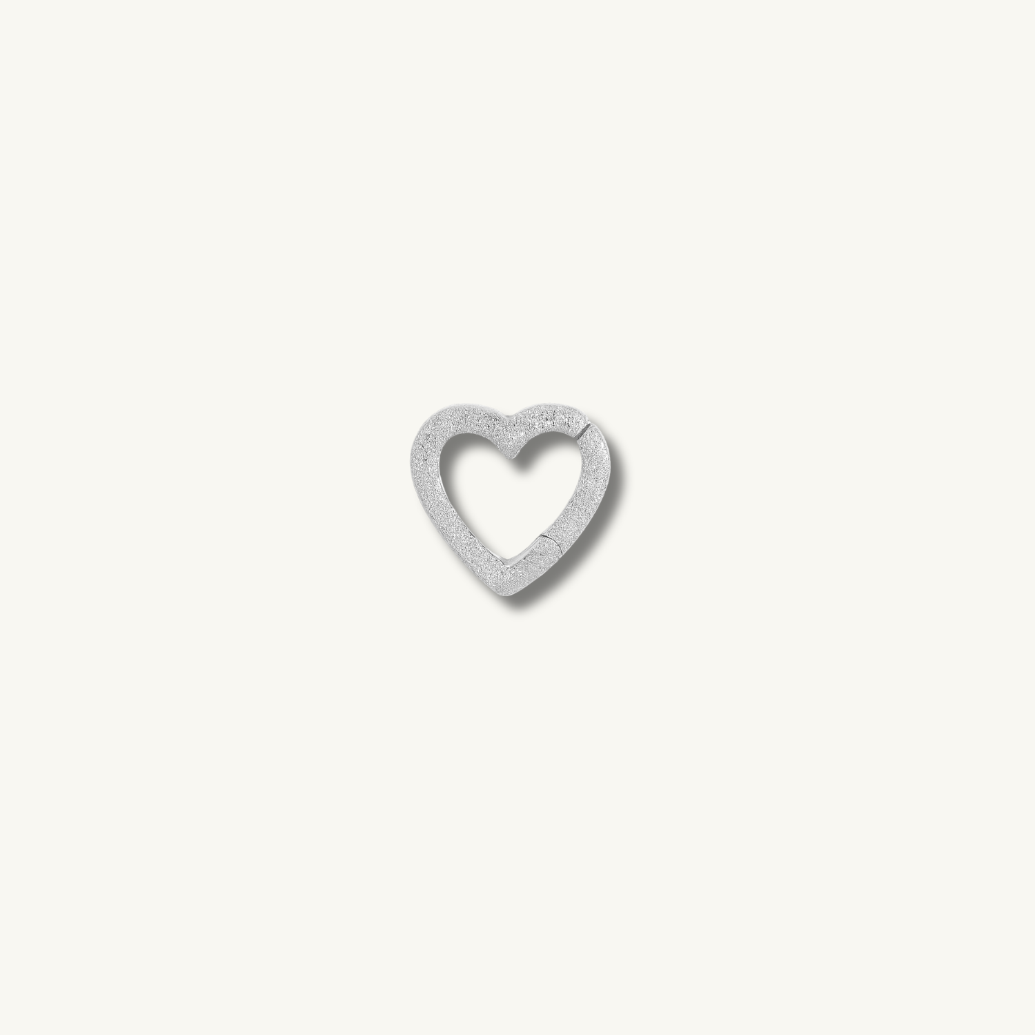 Brushed Silver Heart Connector