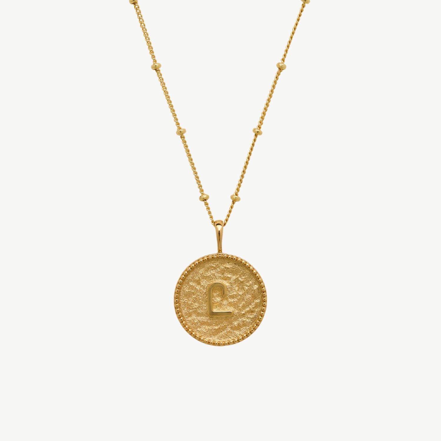C*** Gold Shorthand Coin Necklace
